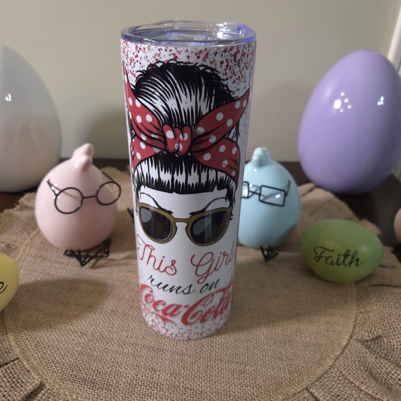 Coca Cola Other - NIB Coca Cola "This Girl Runs On Coca Cola" Stainless Steel Tumbler